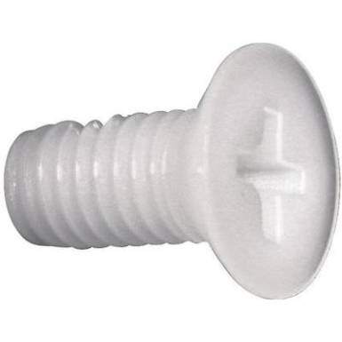 Toolcraft süllyesztett fejű, egyenes hornyú műanyag csavar, M3 x 15 mm, DIN 965, 10 db 839967 Toolcraft süllyesztett fejű, egyenes hornyú műanyag csavar, M3 x 15 mm, DIN 965, 10 db 839967