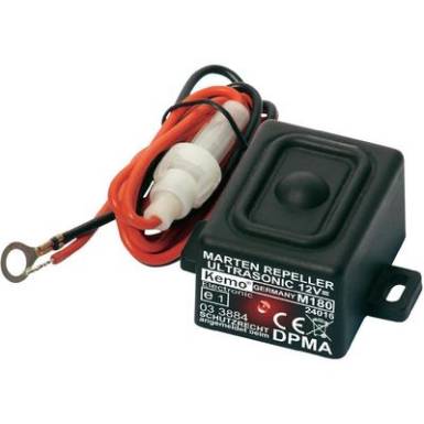 Ultrahangos nyestriasztó és menyétriasztó, vízhatlan, 12V, Kemo M180 Ultrahangos nyestriasztó és menyétriasztó, vízhatlan, 12V, Kemo M180