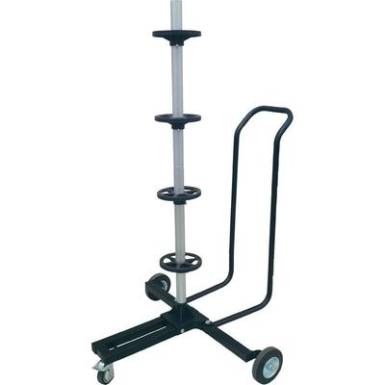 Keréktartó abroncsfa, keréktartó állvány kerekekkel, kettős irányítókarral, max. 225 mm kerékszélességig 82.116 Keréktartó abroncsfa, keréktartó állvány kerekekkel, kettős irányítókarral, max. 225 mm kerékszélességig 82.116