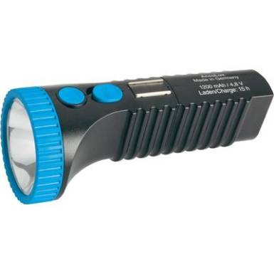 Akkus, LED-es kézilámpa, Cree LED, 6 óra, fekete/kék, AccuLux PowerLux 422083 Akkus, LED-es kézilámpa, Cree LED, 6 óra, fekete/kék, AccuLux PowerLux 422083