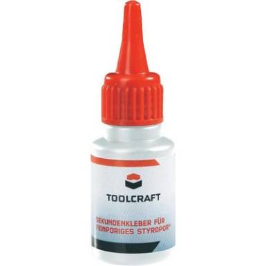 Polisztirol, Styropor pillanatragasztó 20g Toolcraft Styrodur® Polisztirol, Styropor pillanatragasztó 20g Toolcraft Styrodur®