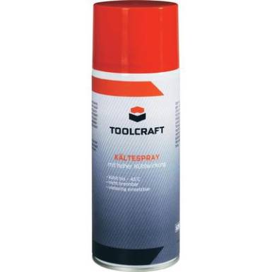 Hűtő spray, fagyasztó spray, nagyfokú hűtőhatással -45°C-ig 400 ml Toolcraft TC-KC400C Hűtő spray, fagyasztó spray, nagyfokú hűtőhatással -45°C-ig 400 ml Toolcraft TC-KC400C