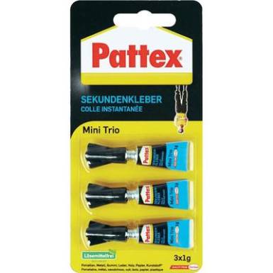 Pattex mini pillanatragasztó készlet 3x1g Pattex Mini Trio PSMT2 Pattex mini pillanatragasztó készlet 3x1g Pattex Mini Trio PSMT2