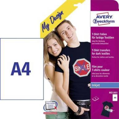 Avery Zweckform textilfólia, színes textíliákhoz, 4 db, MD1003 Avery Zweckform textilfólia, színes textíliákhoz, 4 db, MD1003