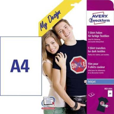 Avery Zweckform textilfólia, színes textíliákhoz, 8 db, MD1004 Avery Zweckform textilfólia, színes textíliákhoz, 8 db, MD1004