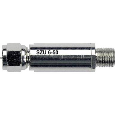 Antenna túlfeszültségvédő F csatlakozós koax antenna kábelekhez max. 4500 A SZU 6-02 Antenna túlfeszültségvédő F csatlakozós koax antenna kábelekhez max. 4500 A SZU 6-02