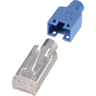 RJ45 CAT 5e egyenes dugó 8P8C 10 db-os készlet, kék színű Hirose Electronic 973088 RJ45 CAT 5e egyenes dugó 8P8C 10 db-os készlet, kék színű Hirose Electronic 973088