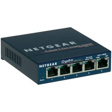 5 portos Gigabites RJ45 ethernet switch 1000 MBit/s Netgear GS105GE 5 portos Gigabites RJ45 ethernet switch 1000 MBit/s Netgear GS105GE