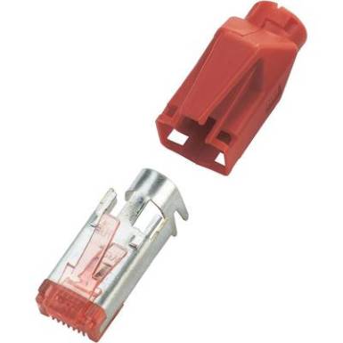 RJ45 TM21 CAT 6 árnyékolt kábelhez való egyenes dugó 10 db-os készlet, piros színű Hirose Electronic 973248 RJ45 TM21 CAT 6 árnyékolt kábelhez való egyenes dugó 10 db-os készlet, piros színű Hirose Electronic 973248