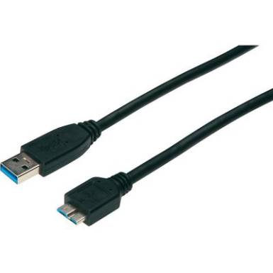 USB kábel A/mikro B, 0,25 m, fekete AK-11233 USB kábel A/mikro B, 0,25 m, fekete AK-11233