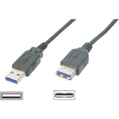 USB 3.0 hosszabbító, A/A típusú, 1,8 m, fekete USB 3.0 hosszabbító, A/A típusú, 1,8 m, fekete