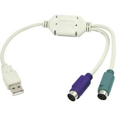 USB - PS2 átalakító, adapterkábel, 20 cm USB - PS2 átalakító, adapterkábel, 20 cm