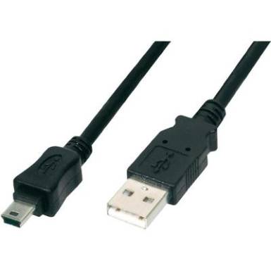 USB k&aacute;bel, OTG k&aacute;bel [1x USB 2.0 dug&oacute; A - 1x USB 2.0 dug&oacute; Mini-B] 1,80 m fekete