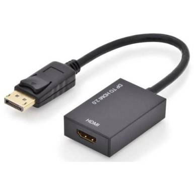 DisplayPort / HDMI adapter aranyozott [1x DisplayPort dug&oacute; - 1x HDMI alj] 0,05 m, fekete, CE
