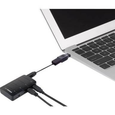 USB 3.0 átalakító, A típusú dugóról A típusú aljra, oldalt balra hajlított USB 3.0 átalakító, A típusú dugóról A típusú aljra, oldalt balra hajlított