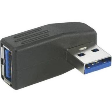 USB 3.0 átalakító, A típusú dugóról A típusú aljra, oldalt jobbra hajlított USB 3.0 átalakító, A típusú dugóról A típusú aljra, oldalt jobbra hajlított