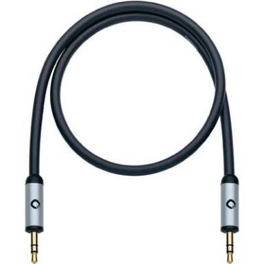 Jack audio k&aacute;bel [1x jack dug&oacute; 3,5 mm - 1x jack dug&oacute; 3,5 mm] 0,5 m, fekete, aranyozott Oehlbach