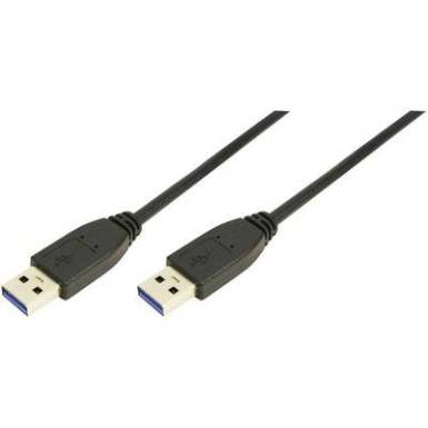 USB kábel, A típusú dugóról A típusú dugóra, 2 m, fekete, LogiLink® USB kábel, A típusú dugóról A típusú dugóra, 2 m, fekete, LogiLink®
