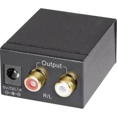 D/A konverter, digit&aacute;lis anal&oacute;g &aacute;talak&iacute;t&oacute; 1koax, vagy optikai Toslink, SPDIF bemenetről 2 x RCA kimenetre Speaka 989149
