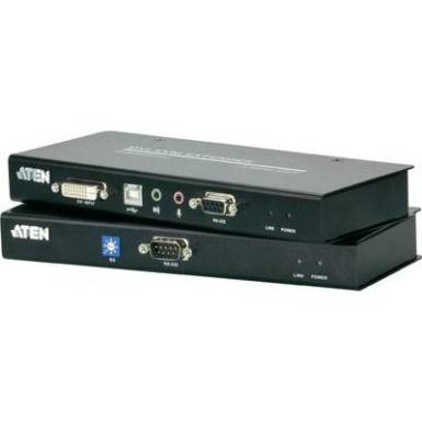 DVI, USB 2.0 KVM extender jelerősítő, jeltovábbító RJ45 csatlakozással 60 m-ig Aten CE600-AT-G DVI, USB 2.0 KVM extender jelerősítő, jeltovábbító RJ45 csatlakozással 60 m-ig Aten CE600-AT-G