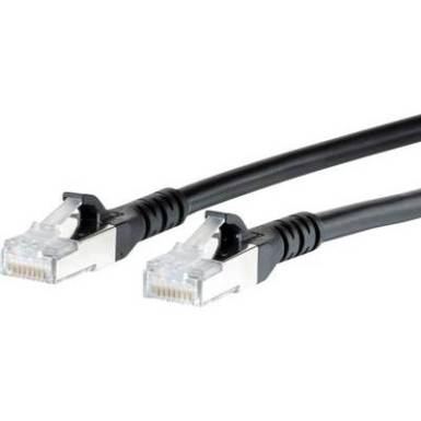 RJ45 H&aacute;l&oacute;zati csatlakoz&oacute;k&aacute;bel, CAT 6A S/FTP [1x RJ45 dug&oacute; - 1x RJ45 dug&oacute;] 3 m, fekete BTR Netcom