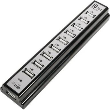 10 portos USB HUB tápegységgel, fekete, LogiLink 10 portos USB HUB tápegységgel, fekete, LogiLink