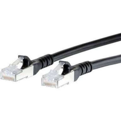 RJ45 H&aacute;l&oacute;zati csatlakoz&oacute;k&aacute;bel, CAT 6A S/FTP [1x RJ45 dug&oacute; - 1x RJ45 dug&oacute;] 10 m, fekete BTR Netcom