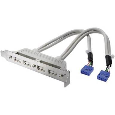 USB slot lemez, 4 db USB A aljjal