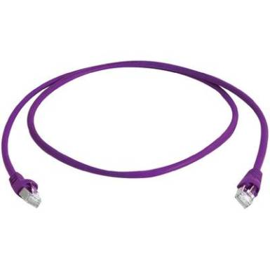 RJ45 H&aacute;l&oacute;zati csatlakoz&oacute;k&aacute;bel, CAT 6A S/FTP [1x RJ45 dug&oacute; - 1x RJ45 dug&oacute;] 0,25 m Viola UL minős&iacute;tett , Teleg&auml;rtner,