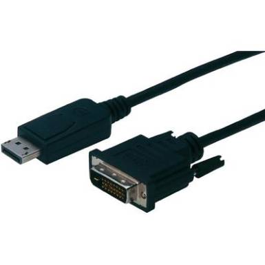 DisplayPort / DVI csatlakoz&oacute;k&aacute;bel [1x DisplayPort dug&oacute; - 1x DVI dug&oacute; 24+1 p&oacute;l.] 2 m fekete