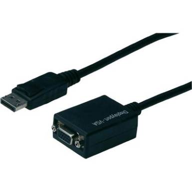 DisplayPort / VGA adapter [1x DisplayPort dug&oacute; - 1x VGA alj] fekete