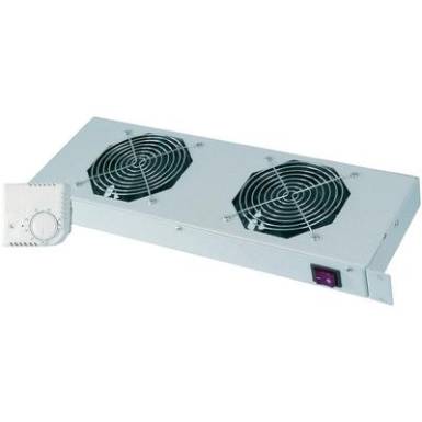 Betolható szellőztető egység, 48,3 cm (19"), szürke, Digitus DN-19 FAN-2-HO Betolható szellőztető egység, 48,3 cm (19"), szürke, Digitus DN-19 FAN-2-HO