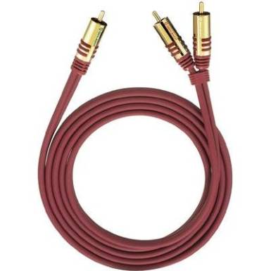 RCA Y k&aacute;bel, [2x RCA dug&oacute; - 1x RCA dug&oacute;] 8 m, piros Oehlbach