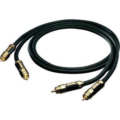 RCA audio csatlakozókábel, 2 x RCA dugó - 2x RCA dugó, 0,5 m, fekete, aranyozott érintkező, Oehlbach RCA audio csatlakozókábel, 2 x RCA dugó - 2x RCA dugó, 0,5 m, fekete, aranyozott érintkező, Oehlbach