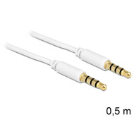 Delock sztereó kábel 3.5 mm 4 pin csatlakozó  csatlakozó, 0,5 m 83439