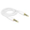 Delock sztereó kábel 3.5 mm 4 pin csatlakozó csatlakozó, 0,5 m 83439