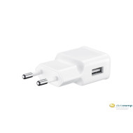 SAMSUNG Hálózati töltő USB aljzat (USB, 5V / 2000 mA, gyorstöltés támogatás, kábel NÉLKÜL!) FEHÉR EP-TA20EWEN 65990