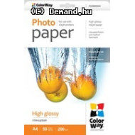 ColorWay Fotópapír , fényes 200g, A4, 50 lap