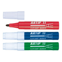 Flipchart marker készlet, 1-3 mm, kúpos, ICO "Artip 11", 4 különböző szín (4 db)