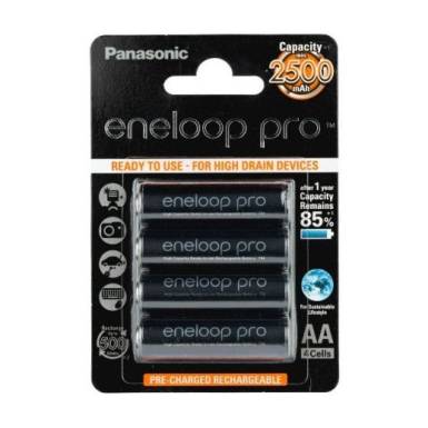 AKKU. PANASONIC ENELOOP 4X2500mAh AA BK-3HCDE/4BE AKKU. PANASONIC ENELOOP 4X2500mAh AA BK-3HCDE/4BE