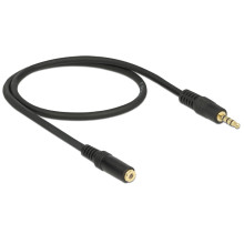 Delock audió toldó kábel, 4 pol.3.5mm sztereó jack dugó/aljzat csatlakozókkal, Iphone készülékekhez, 84716