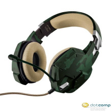 Trust Fejhallgató - GXT322C Green Camouflage (c.sz:20865, mikrofon, hangerőszabályzó, 3.5mm jack, na