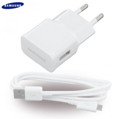 SAMSUNG Hálózati töltő USB aljzat (ECB-DU4AWE kábel, 5V / 1000mA) FEHÉR ETA0U83EWE 64567