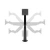 Multibrackets Gas Lift asztali monitortart&oacute; konzol VESA 100x100, 75x75 ez&uuml;st /7350022737167/