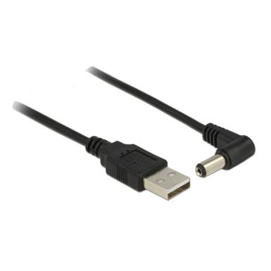 Delock USB t&aacute;pk&aacute;bel  DC 5.5 x 2.1 mm apa 90&deg; 1.5 m 83578