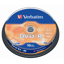 VERBATIM DVD-R lemez, matt, 4,7GB, 16x, zsugor csomaglás, VERBATIM