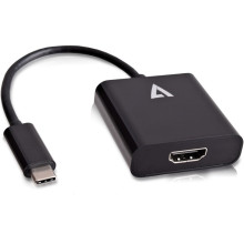 V7 - CABLES USB-C TO HDMI ADAPTER BLACK     V7UCHDMI-BLK-1E