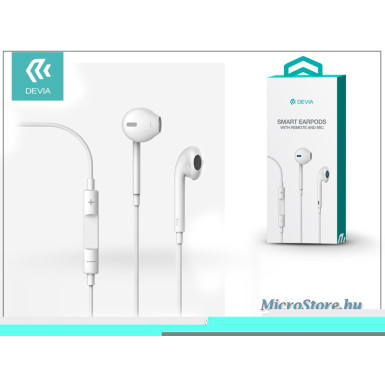 Devia Devia univerzális sztereó felvevős fülhallgató - 3,5 mm jack - Devia Smart Earpods - white ST987077