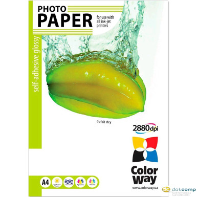 ColorWay CW-PGS1358050A4 High Glossy öntapadós fotópapír A4/50db fényes