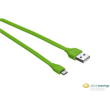 Trust Urban lapos Micro-USB - USB adat/töltőkábel 1m zöld /20138/